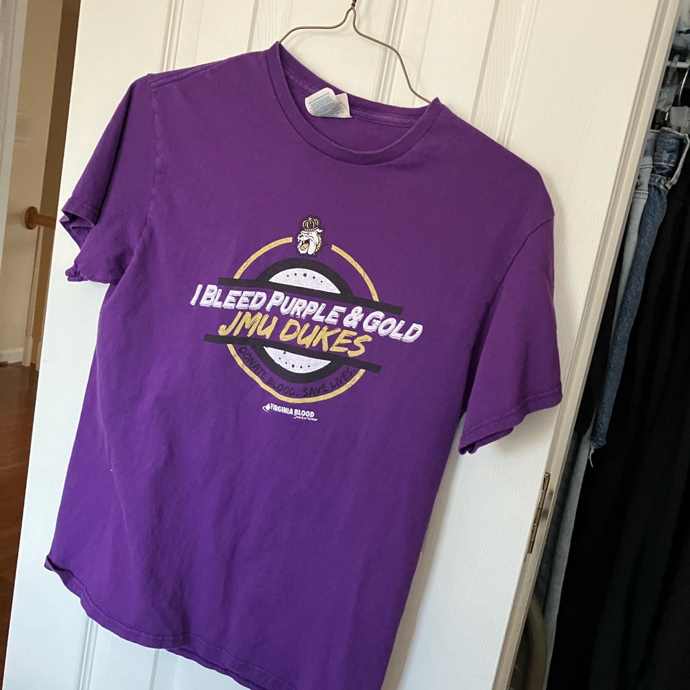 JMU James Madison University Bleed Purple Gold Top